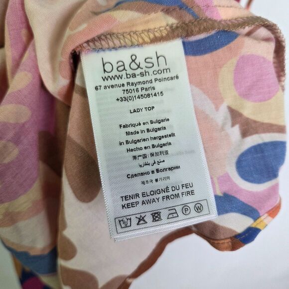 ba&sh Sery Floral Print Viscose Camisole Tank Top Multicolor Size Medium - Picture 8 of 8